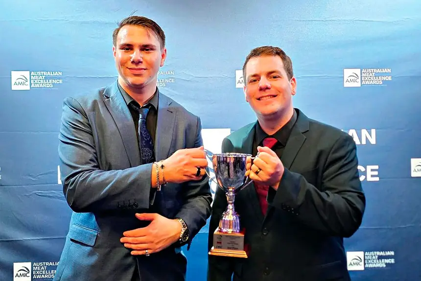 SNAGGED IT: George Alderson and the team at George’s Gourmet Meats are celebrating another win.