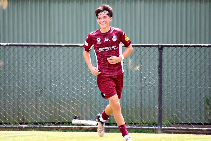 ON THE ATTACK: Mitchell Smith will play in the Emerging Socceroos National titles as part of the Under 16 Queensland team this month.