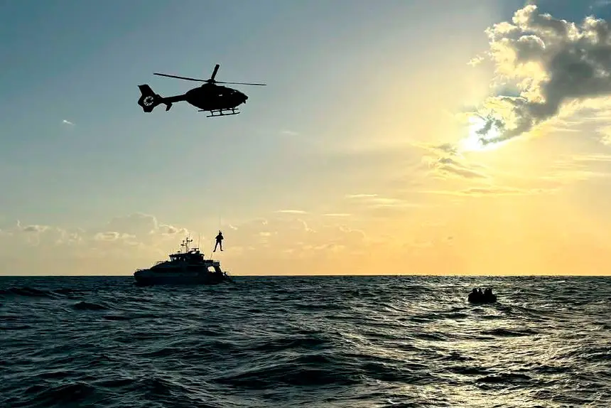 GREAT RESULT: After a race against time to locate the missing pair, they were winched to safety.
