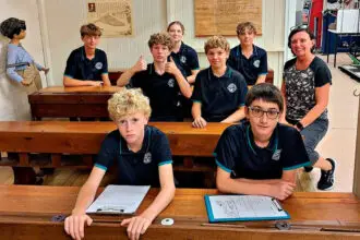 LOOKING BACK: Under the guidance of teacher Ms Horner, Victoria Point State High School students are bringing local history to life.