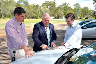 BUSINESS CASE: Brent Mickelberg and Russell Field say the State Government is determined to reduce congestion.