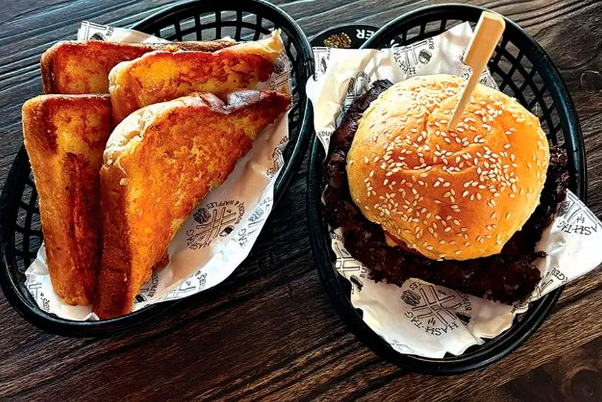 Hashtag Burgers and Waffles’ Such a Classic burger.