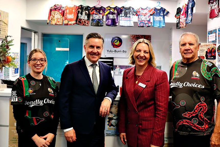 Federal Health Minister Mark Butler and Kara Cook MP at the Yulu-Burri-Ba Medical Centre.