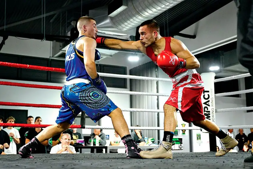 STRAIGHT RIGHT: There was action aplenty at the Neon Boxing Classic.