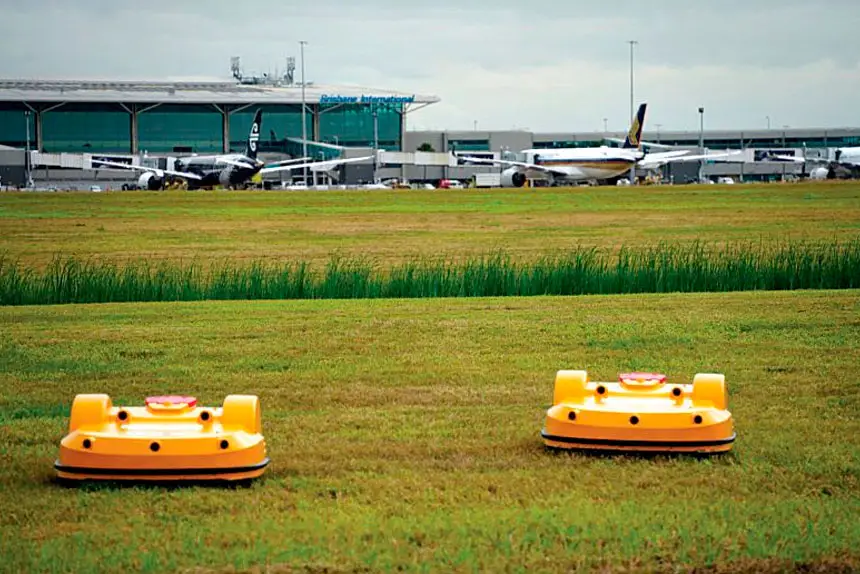 CUT ABOVE: Brisbane Airport has become the first major airport in Australia to deploy a fleet of autonomous robot mowers.