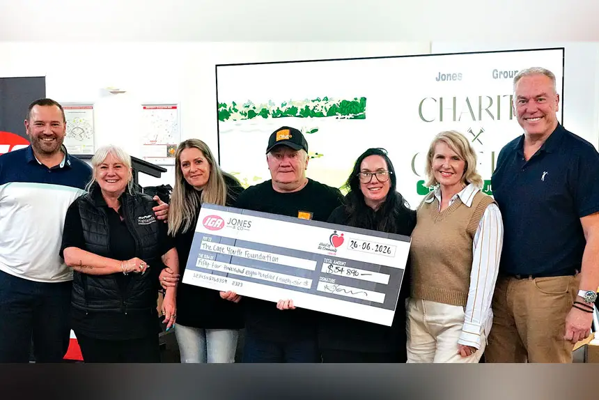 GREAT RESULT: The 2026 Jones Retail Group Charity Golf Day raised $54,896 in support of The Cage Youth Foundation.