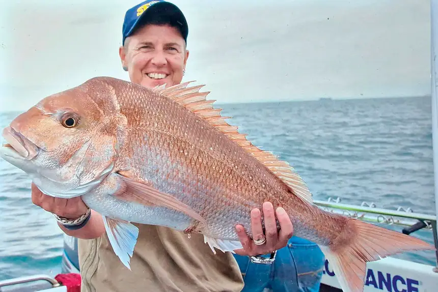 TOP CATCH: AJ Amos-Maclean with a good-sized snapper.