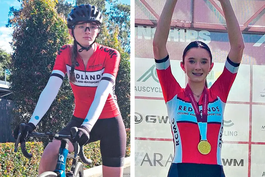 TOP EFFORT: 15-year-old Siena Goulding has been selected for the Queensland U17 Girls team at the 2026 Junior Road National Championships.