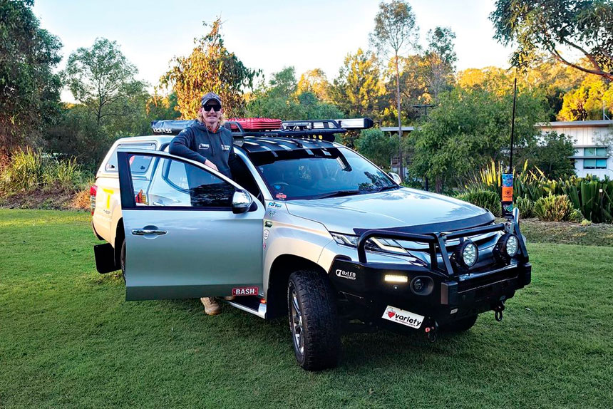 TOP SUPPORTER: Harry Bate will drive a Mitsubishi Triton as a support car in the Variety Bash.