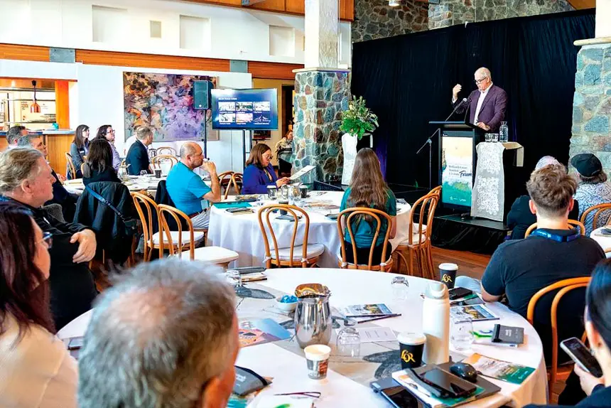 AI FOCUS: Keynote speaker Steve Wiggers addressed the rapidly evolving role of artificial intelligence in tourism.
