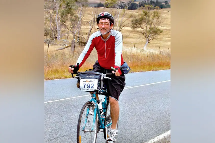 Graham Robbins has tackled 14 major bike rides over the years, from Tweed Heads to Sydney, Charlotte Pass to Melbourne, and Mt Gambier to Adelaide.
