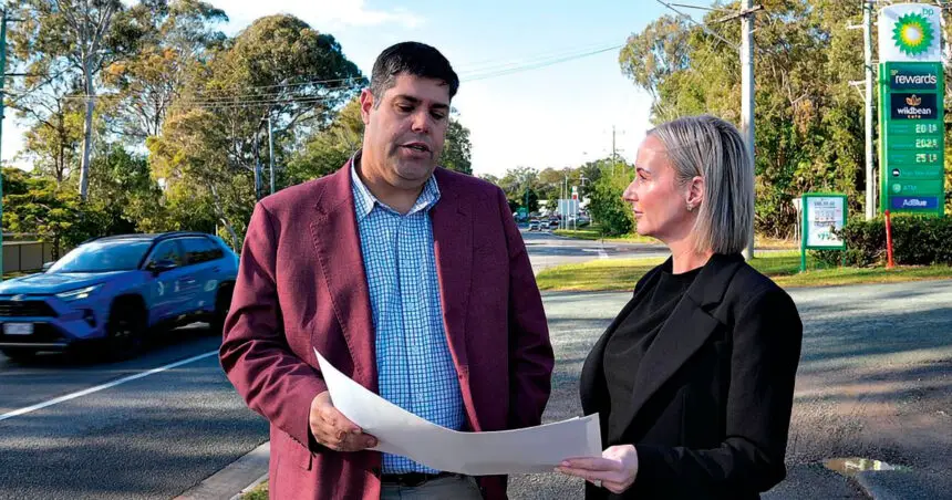 UPGRADE PLAN: Transport and Main Roads Minister Brent Mickelberg with Rebecca Young MP.