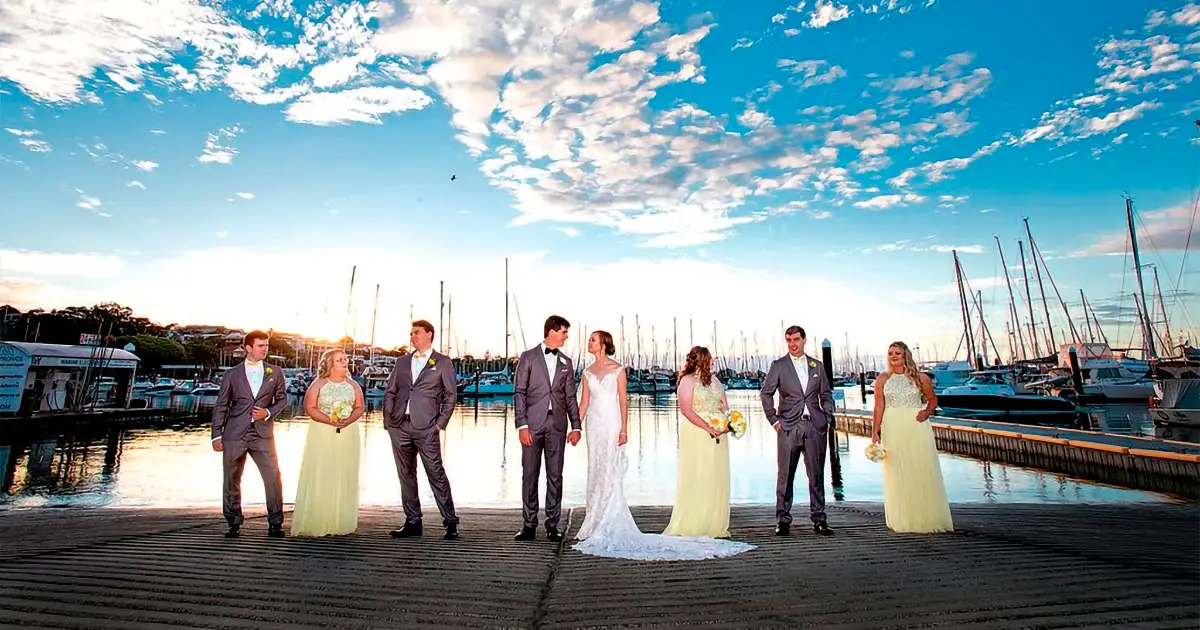 MARINA MARRIAGES: Manly’s Royal Queensland Yacht Squadron provides the perfect location for wedding celebrations. PHOTOS: Papillon Studios