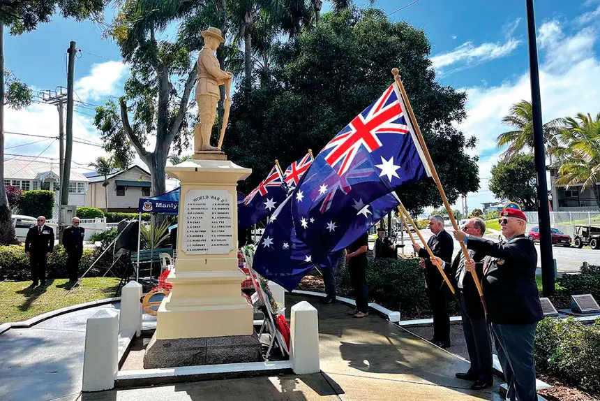 Manly Lota RSL veterans celebrate Vietnam Veterans Day 2026. PHOTO: Harvey Shore