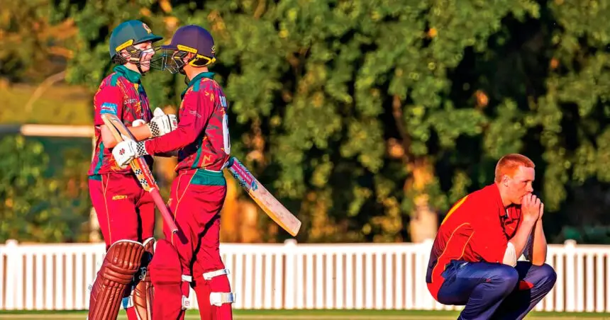 James Cowan and Kobe Todman celebrate victory in a final over thriller. Photo by Doug O’Neill