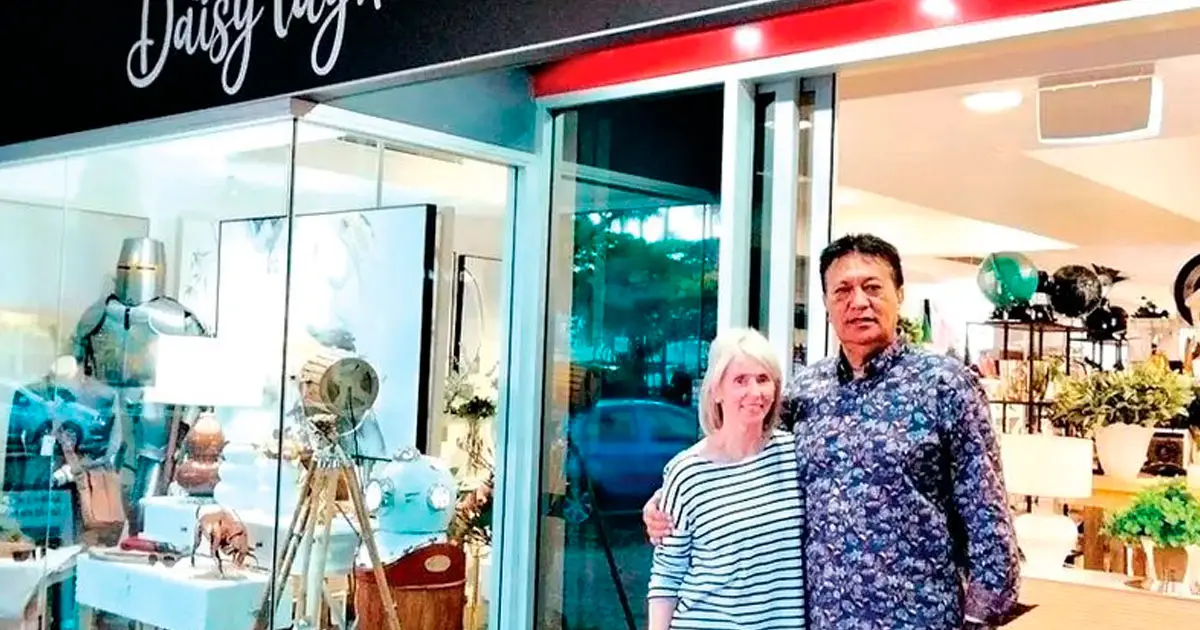 COLOURFUL COUPLE: Sandy and Michael Clark of Daisy Layne Lifestyle and Homewares.