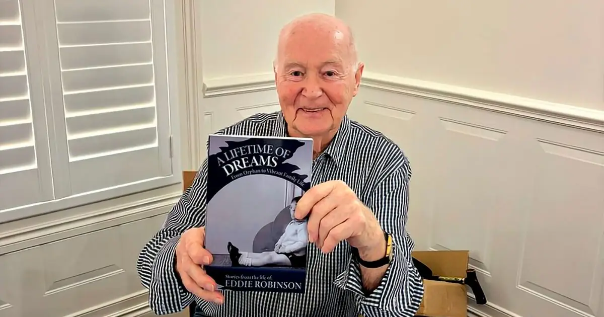 STORY WORTH TELLING: Eddie Robinson with his newly published autobiography.