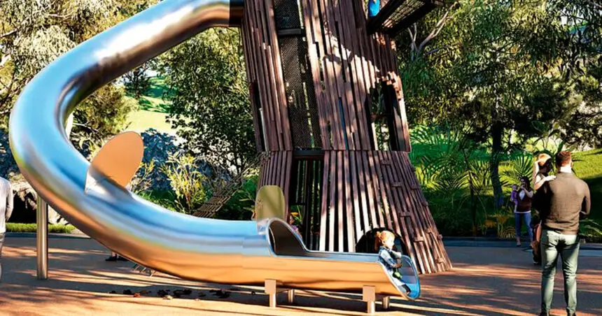 An artist’s impression of the planned climbing tower at Capalaba’s IndigiScapes. Credit: Redland City Council