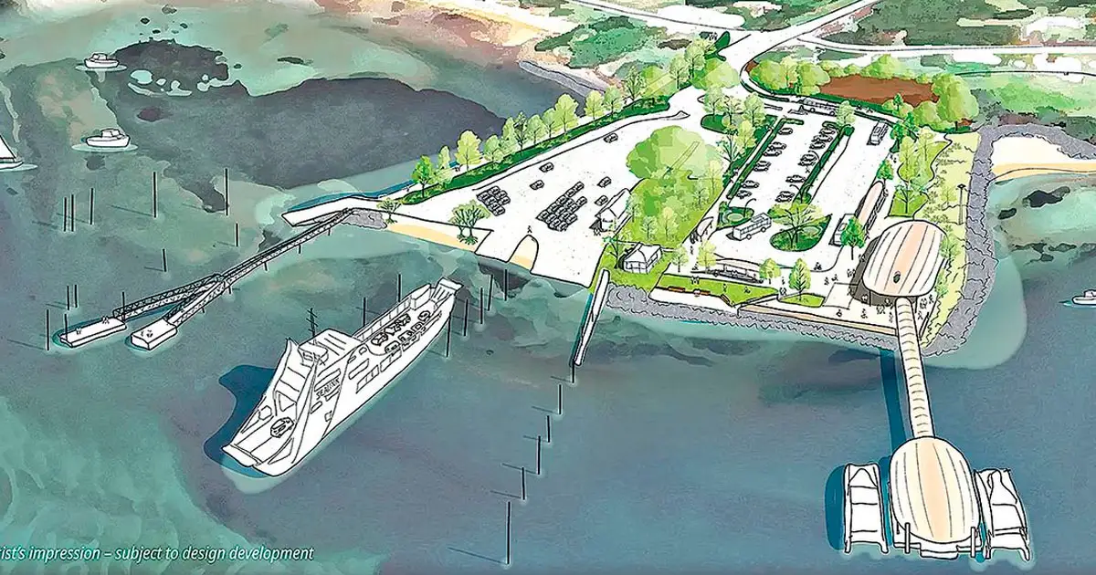 FUTURE PLANS: An artist’s impression of the proposed Dunwich (Gumpi) Ferry Terminal Upgrade.