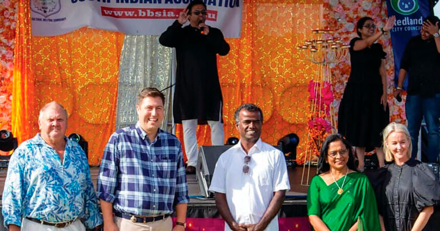 FLASHBACK: Russell Field MP, Henry Pike MP and Rebecca Young MP were warmly welcomed to last year’s Diwali celebrations on the Redlands Coast.