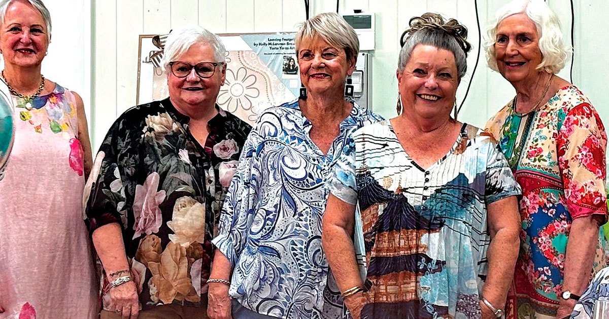 From left, Trudie McKechnie, Ngaire Still, Michele Connelly, Robyn White and Carol McRae.